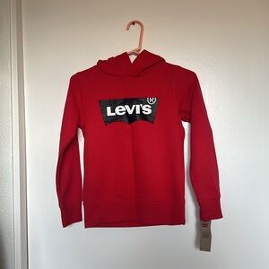 New!!!! Levi’s BOYS HOODIE PULLOVER SIZE MEDIUM (8-10) color red